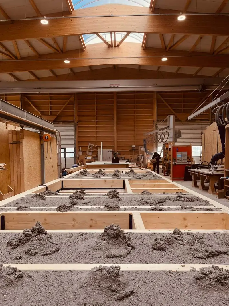 Zellulosedämmung Holzrahmenbau, Dämmstoff