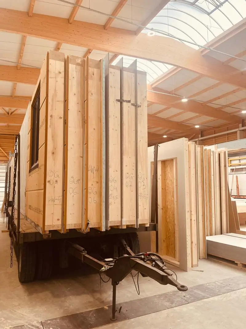 Fertige Wandelemente Holzrahmenbau