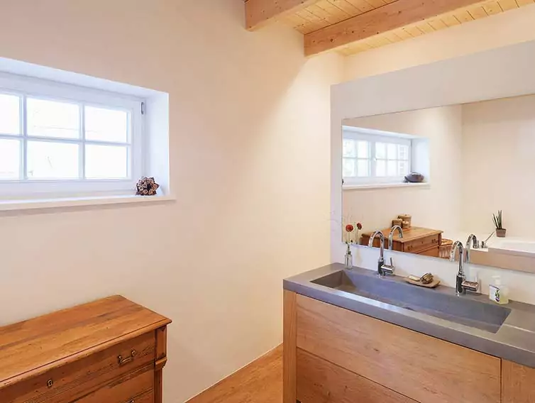 Aufstockung aus Holz, Ahrensburg, Badezimmer
